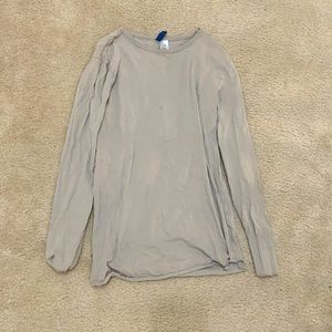 Grayish tan long sleeve top